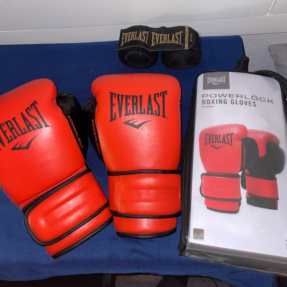 Everlast Red Powerlock Boxing Gloves